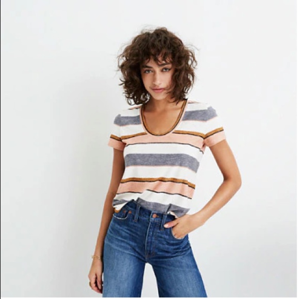 Sold out small scoop tee in cool color combo